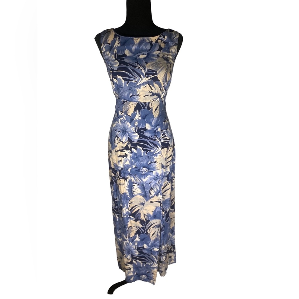 Blue floral dress